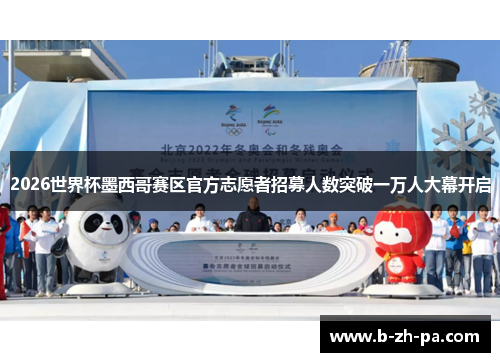 2026世界杯墨西哥赛区官方志愿者招募人数突破一万人大幕开启