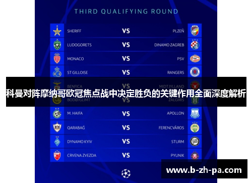 科曼对阵摩纳哥欧冠焦点战中决定胜负的关键作用全面深度解析